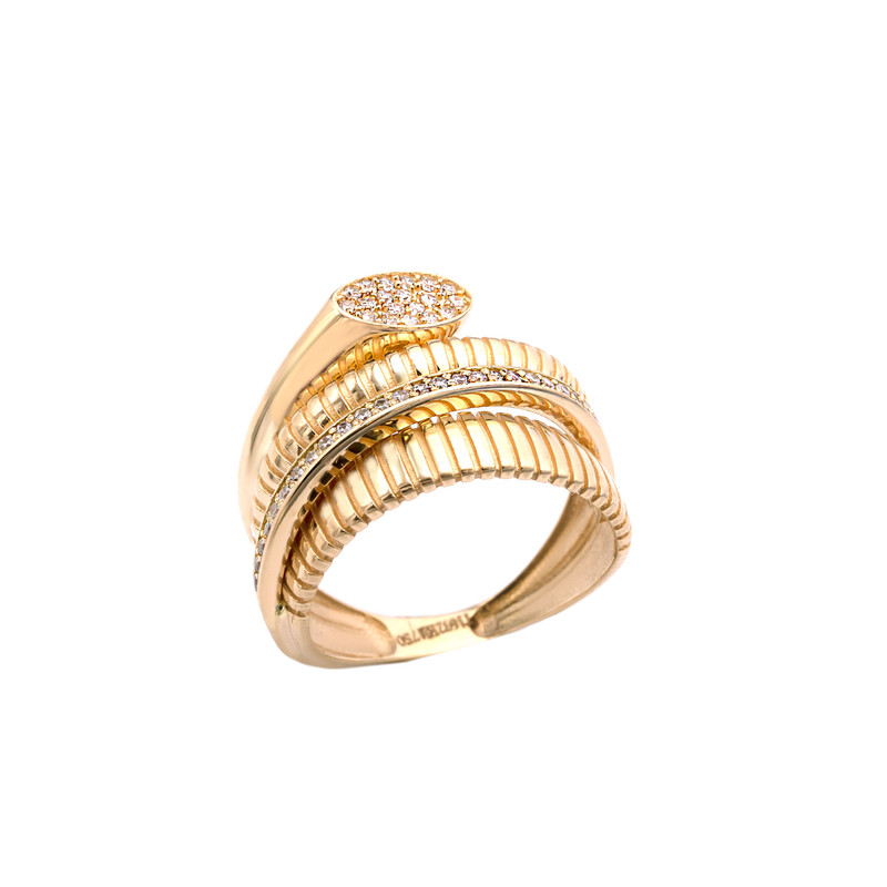 انگشتر طلا 18 عیار زنانه الی گالری مدل نبات سایز 56