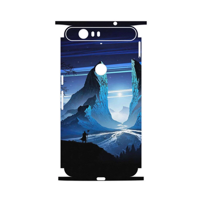 برچسب پوششی ماهوت مدل Blue Mountains Digital Art-FullSkin مناسب برای گوشی موبایل گوگل Nexus 6P