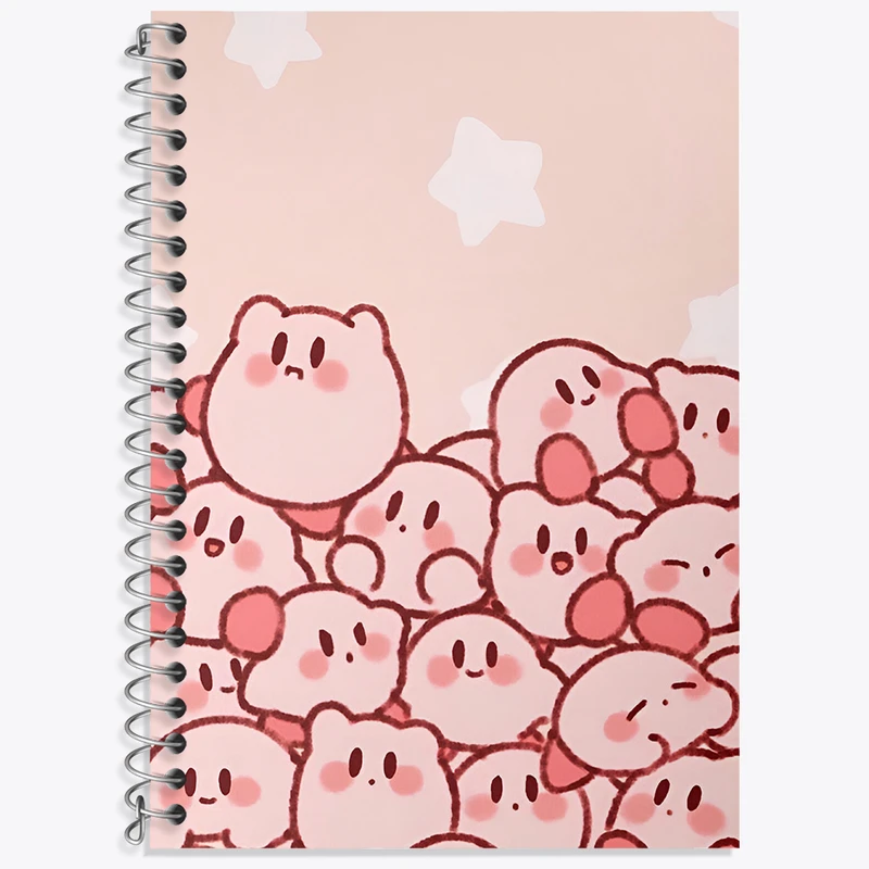 دفتر زبان 50 برگ خندالو مدل دو خط طرح کربی (Kirby) کد N5080