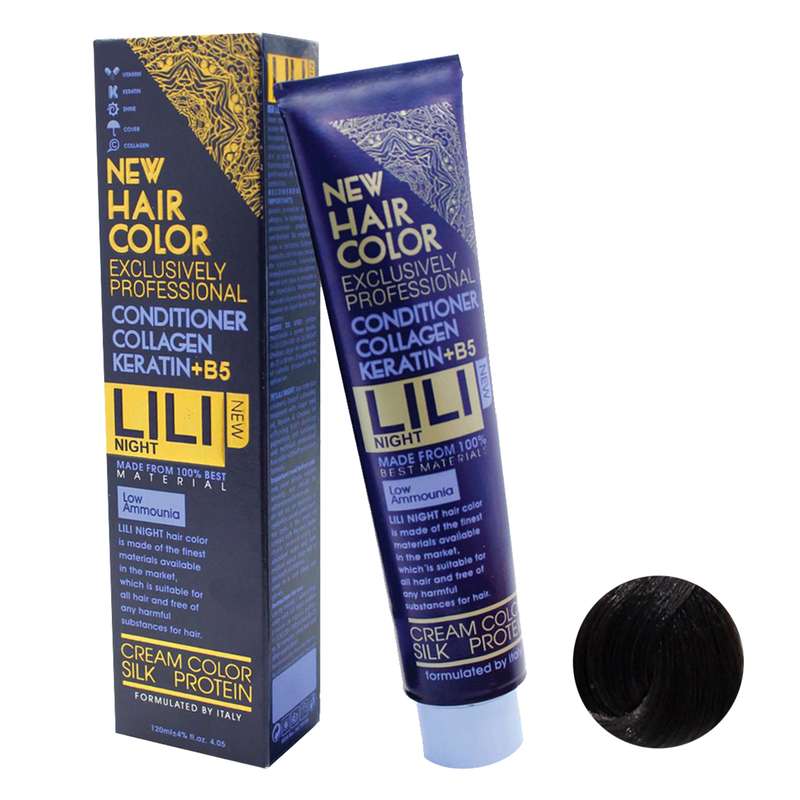 رنگ مو لی لی نایت مدل B5 شماره A5 حجم 120 میلی لیتر رنگ قهوه ای خاکستری روشن