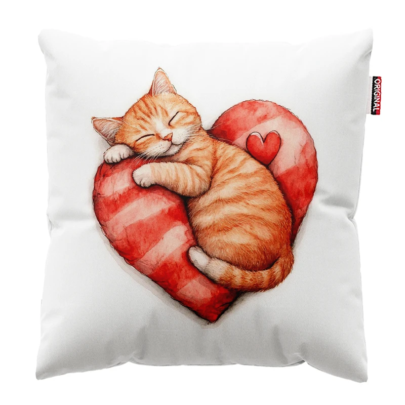 کوسن پاد آفرین مدل فانتزی طرح گربه کد PK402282 سایز 40*40 سانتی متر