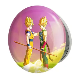آینه جیبی خندالو طرح گوکو و وجیتا انیمه دراگون بال Dragon Ball مدل تاشو کد 12062 