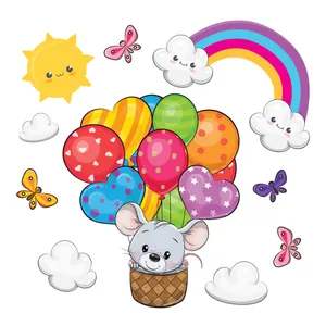 استیکر دیواری کودک تُکتم مدل بالن کد 14 مجموعه 10 عددی