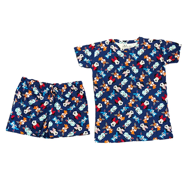 ست تی‌شرت آستین کوتاه و شلوارک راحتی زنانه مدل w-77