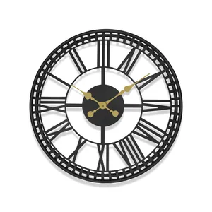 ساعت دیواری آرام مدل سه بعدی فلزی کد 6006