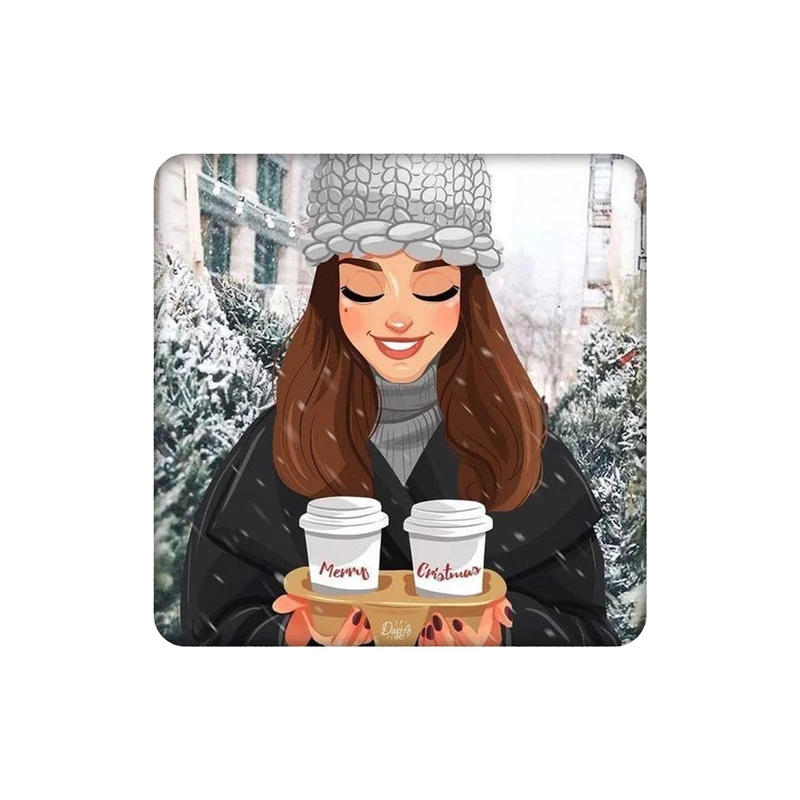 زیرلیوانی طرح استایل زمستانه  کد 3707092