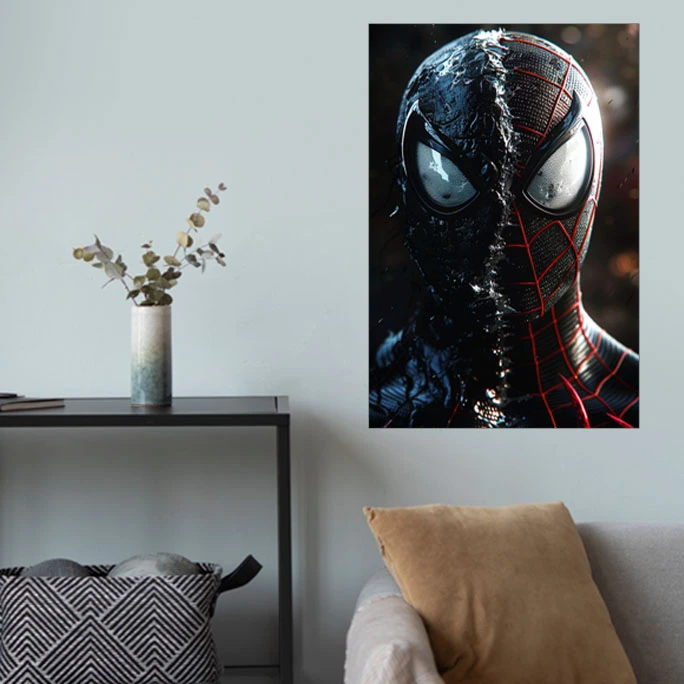 پوستر گوفی مدل اسپایدرمن مرد عنکبوتی خفن و ونوم هیرو مارول طرح Spiderman and Venom Marvel Hero کد PATCH55