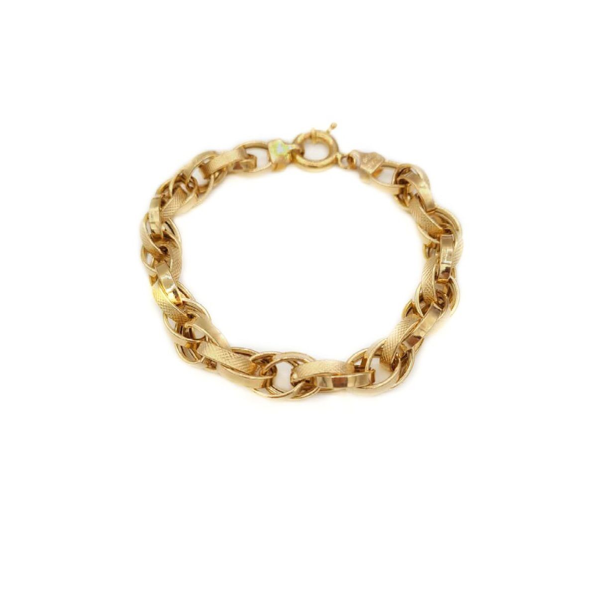 دستبند طلا 18 عیار زنانه مدل حلقه ای تراش -  - 2