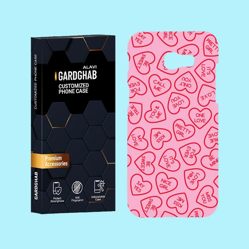 کاور گارد قاب علوی مدل عاشقانه مناسب برای گوشی موبایل سامسونگ Galaxy A5 2017 / A520