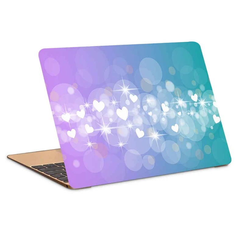 استیکر لپ تاپ طرح hearts circles glitter کد P-798 مناسب برای لپ تاپ 15.6 اینچ