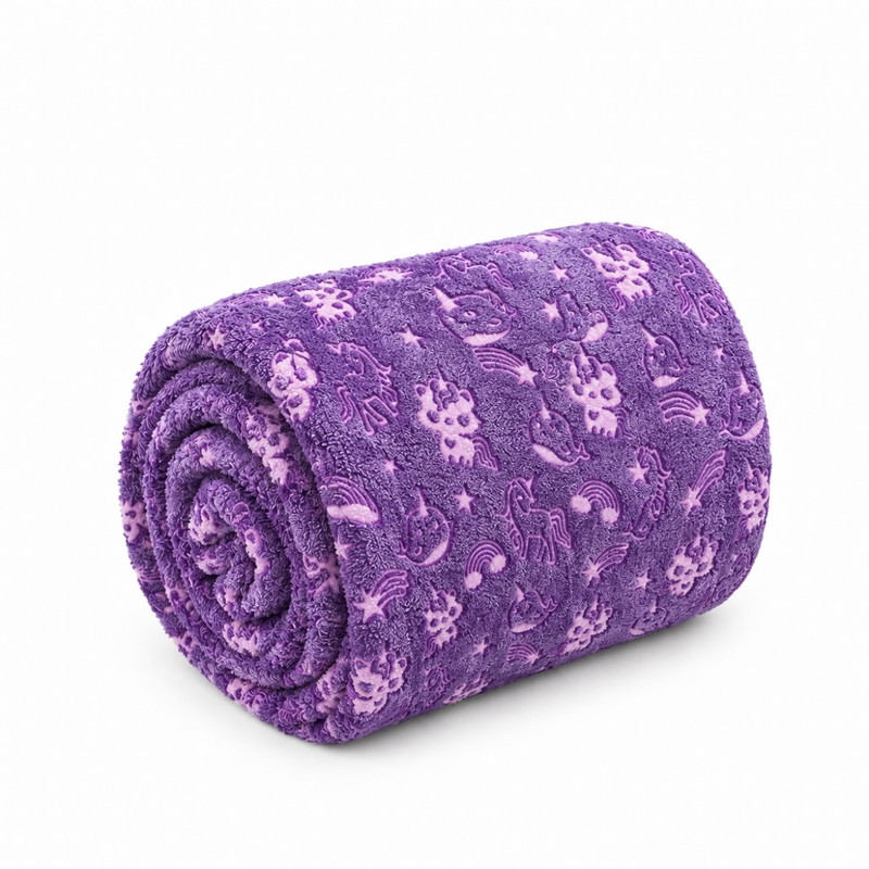 پتو مسافرتی 1.5 نفره مدل شب نما طرح نهنگ و رنگین کمان سایز 175×200 سانتی متر