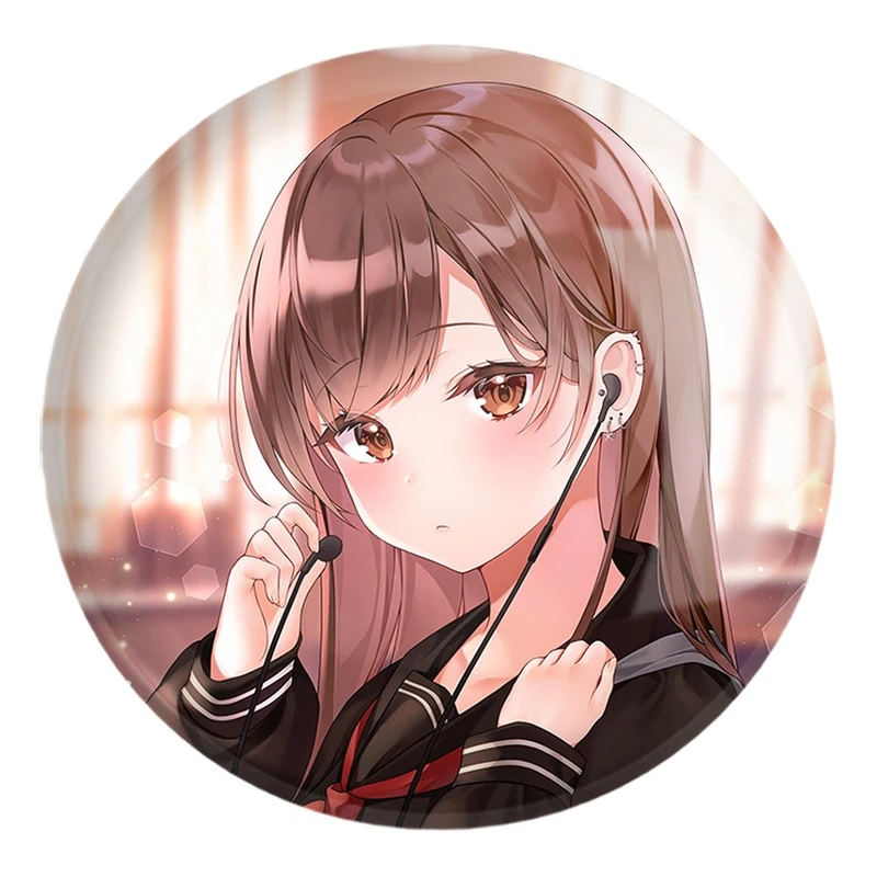 پیکسل خندالو طرح دختر انیمه ای کد 18107 مدل بزرگ