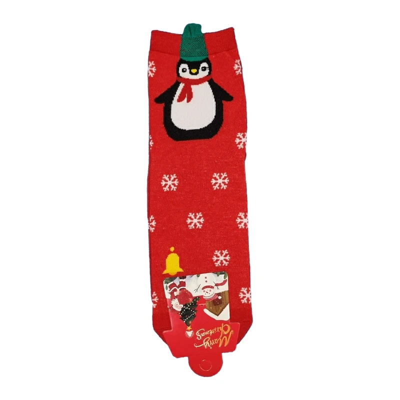 جوراب ساق بلند زنانه مدل پنگوئن