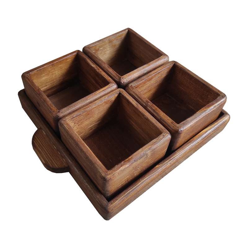 سینی چوبی مدل ترنج مدل j5050