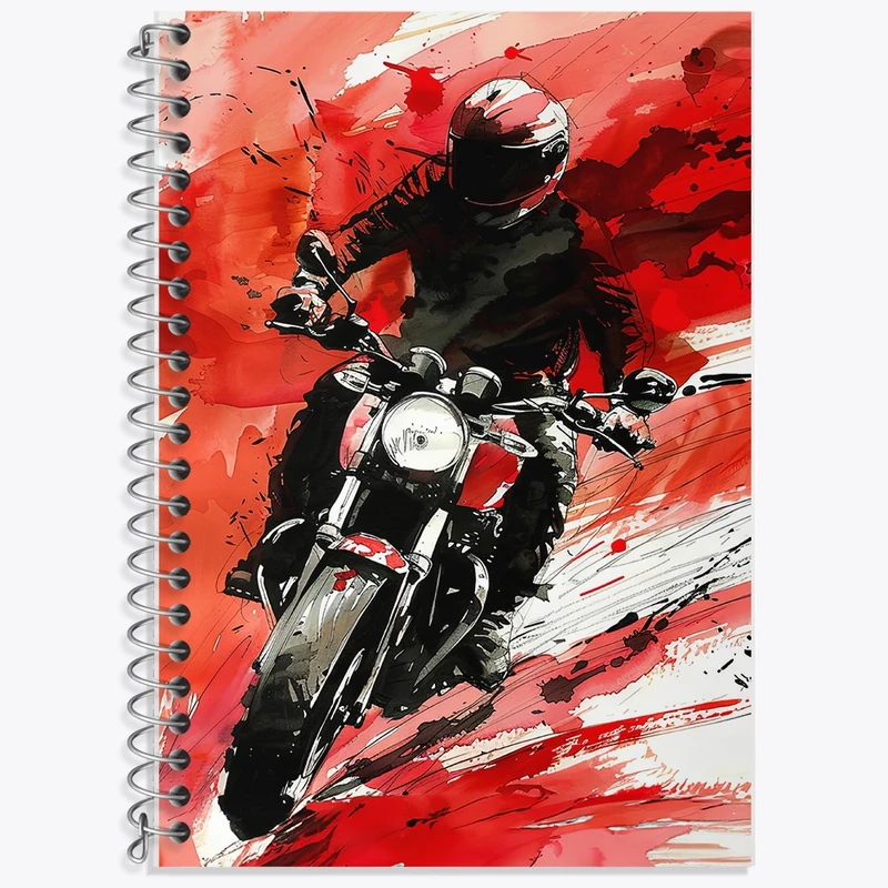 دفتر لغت 50 برگ خندالو طرح موتور سیکلت (Motorcycle) کد F1019