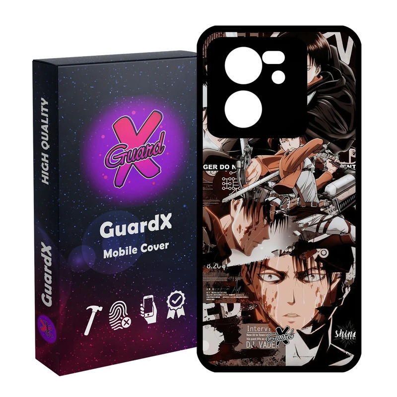 کاور گارد ایکس طرح لیوای انیمه مدل Glass10486 مناسب برای گوشی موبایل شیائومی 13T/13T Pro/Redmi K60 Ultra