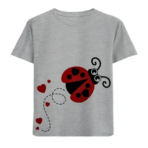 تی شرت آستین کوتاه بچگانه مدل کفشدوزک F763