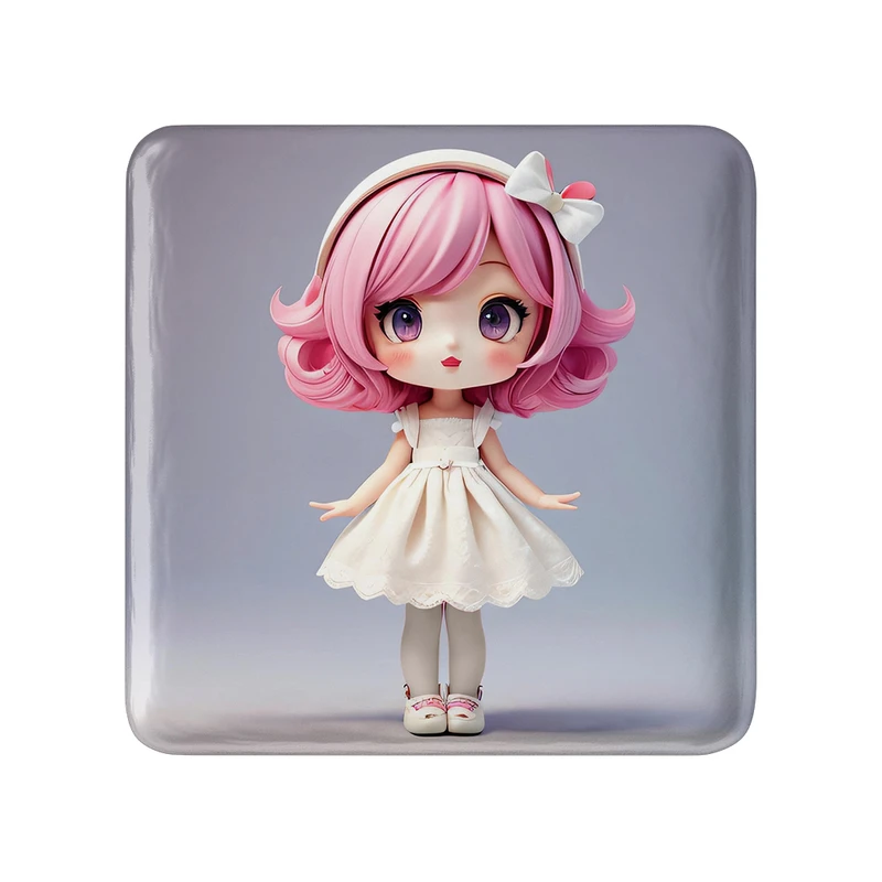 پیکسل خندالو طرح دخترانه (Girlish) مدل مربعی کد 36877