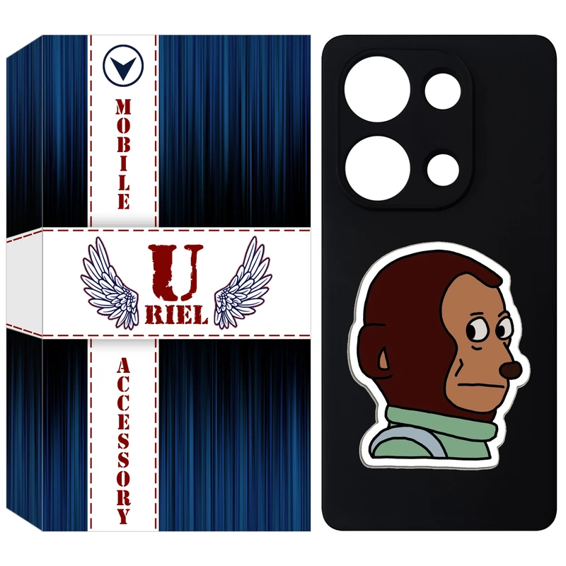 کاور یوریل مدل KSH کد 88 طرح میمون مناسب برای گوشی موبایل شیائومی Redmi Note 14S