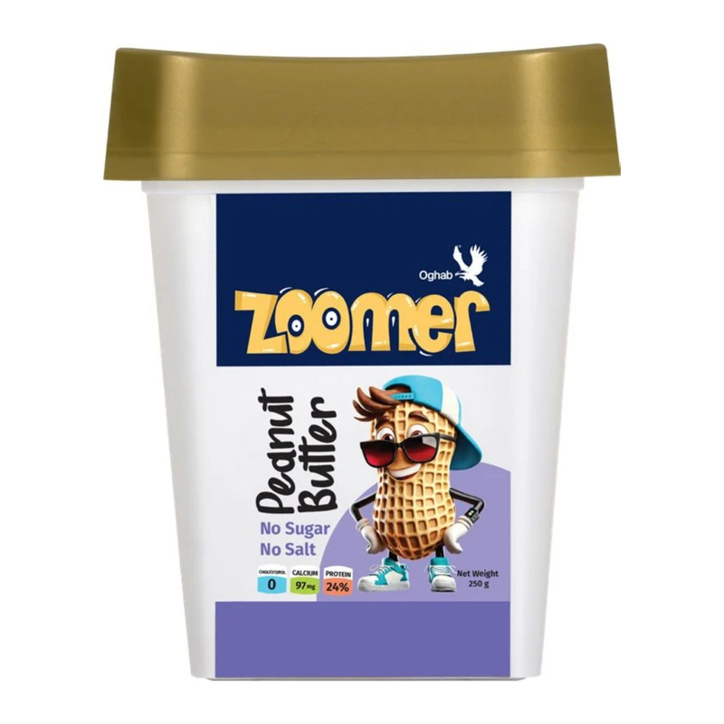 کره بادام زمینی بدون شکر و نمک زومر - 250 گرم