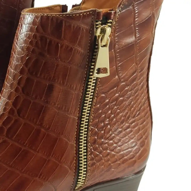 نیم بوت زنانه مدل چرم طبیعی کد 674.1