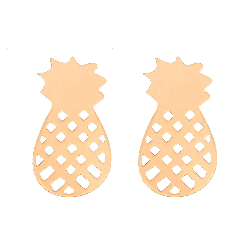 گوشواره طلا 18 عیار زنانه کرابو طرح آناناس مدل Kr5064