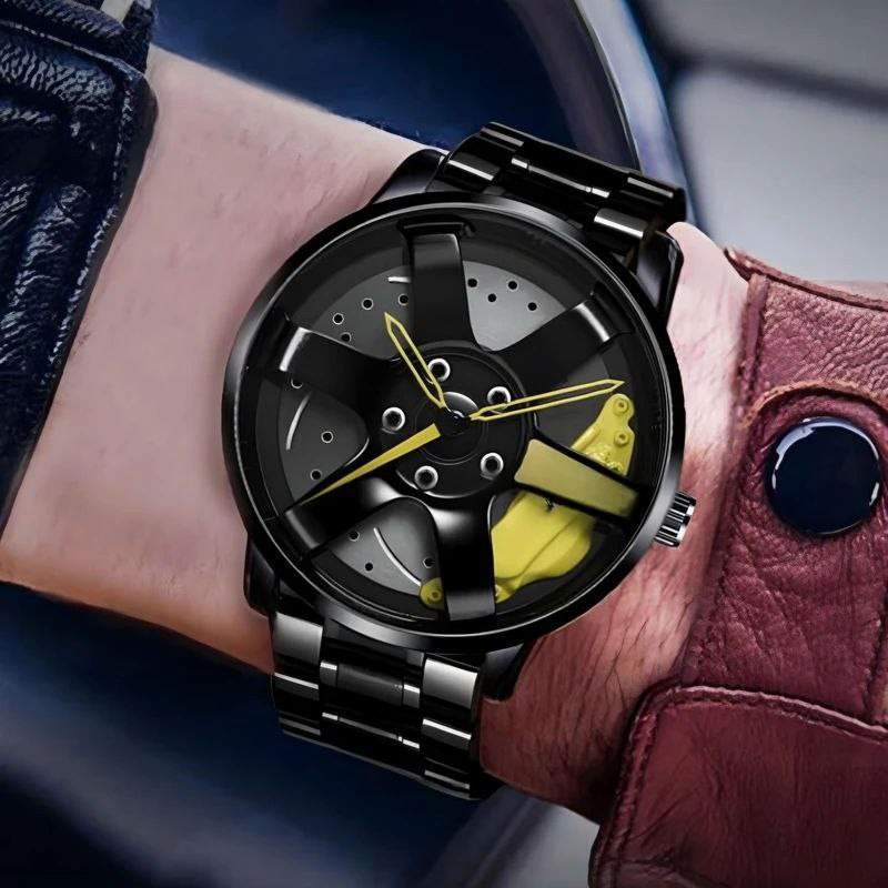 ساعت مچی عقربه‌ای مردانه کوارتز مدل رینگی چرخان کد 02