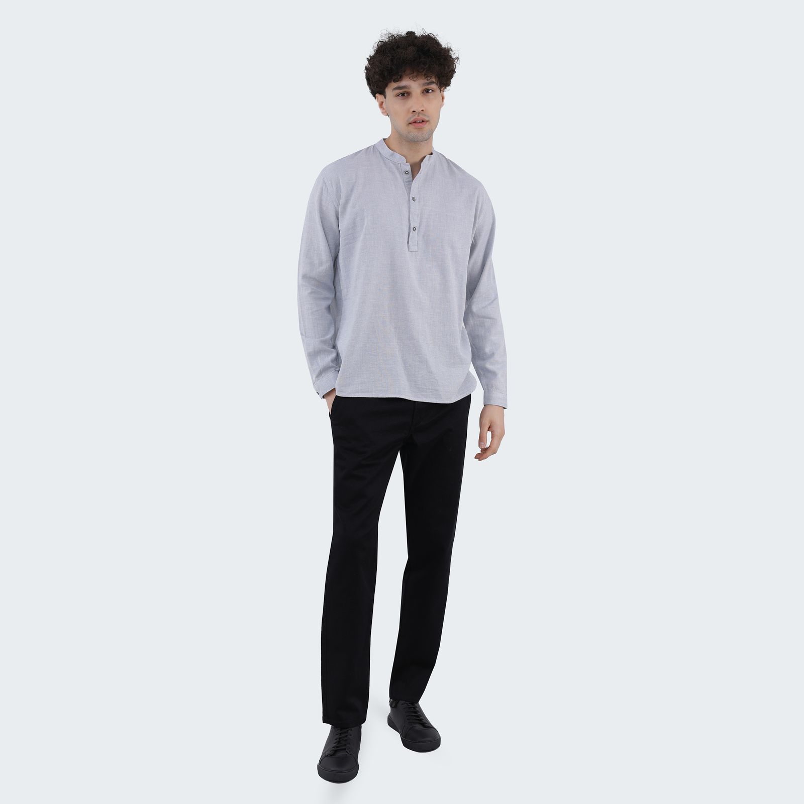 پیراهن آستین بلند مردانه پاتن جامه مدل یقه فرنچ 102721020033297 -  - 4