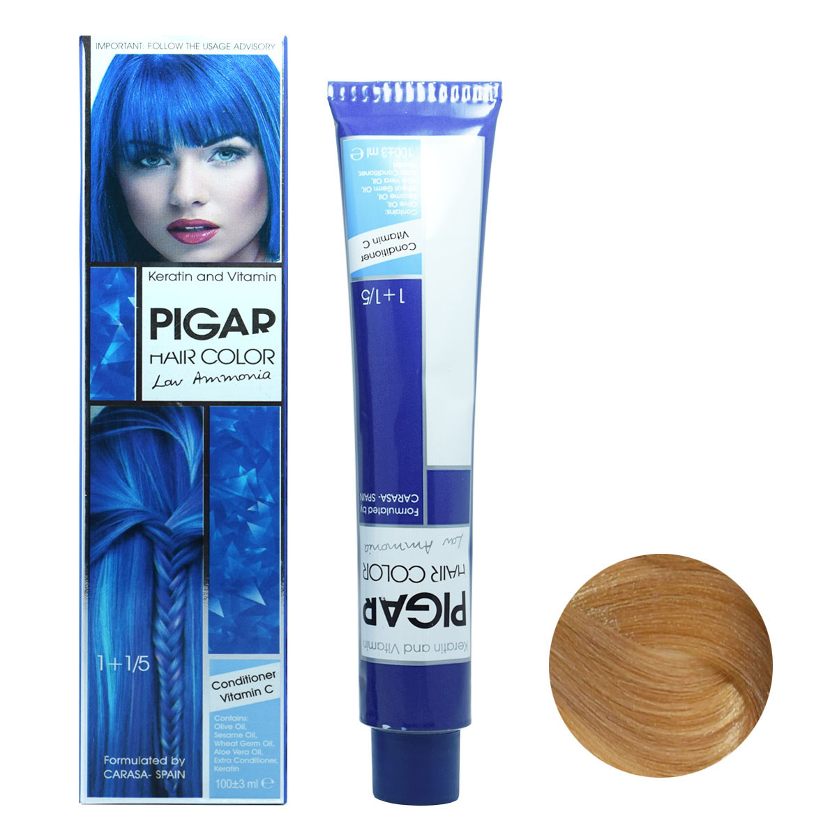 رنگ مو پیگار شماره 8.8 حجم 100 میلی لیتر رنگ بلوند بژ روشن