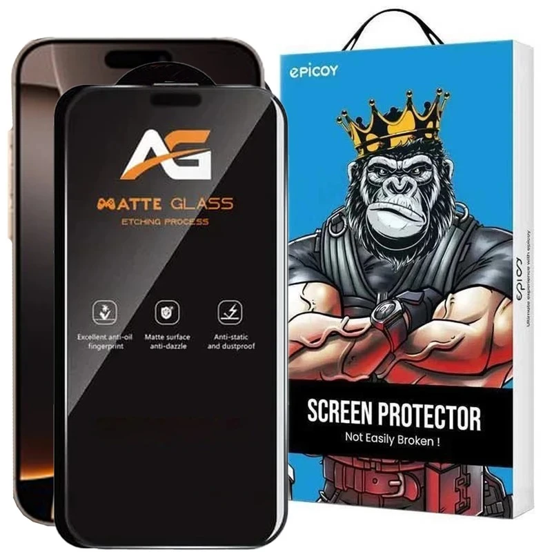محافظ صفحه نمایش مات اپیکوی مدل AG Matte Etching مناسب برای گوشی موبایل اپل iPhone 17 Pro Max