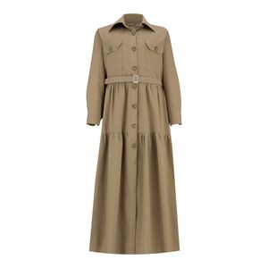 مانتو زنانه السانا مدل چیدامه کد 223007 رنگ شکلاتی