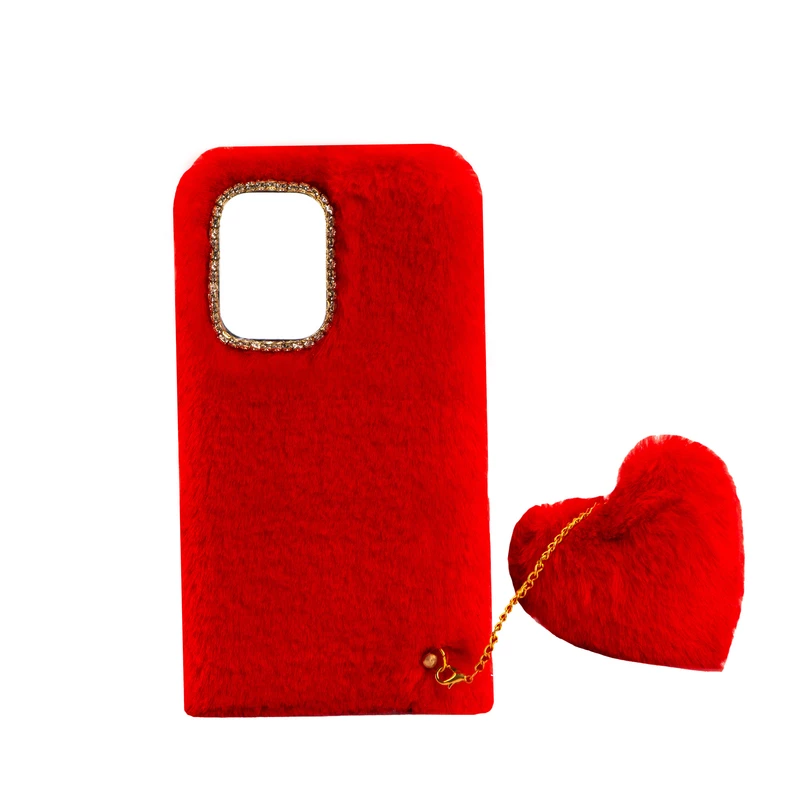 کاور طرح دخترانه مدل خزدار پشمالو مناسب برای گوشی موبایل شیائومی redmi Note 12 4G به همراه آویز