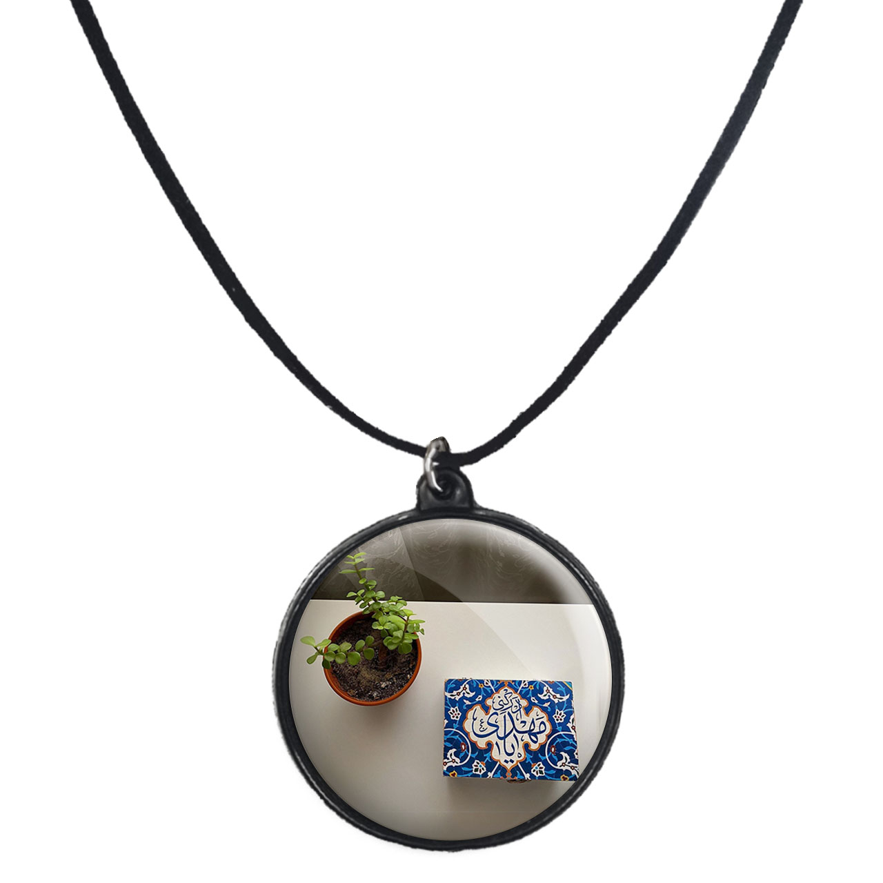 گردنبند پرمانه طرح امام زمان کد pmb.23635مدل دو طرفه