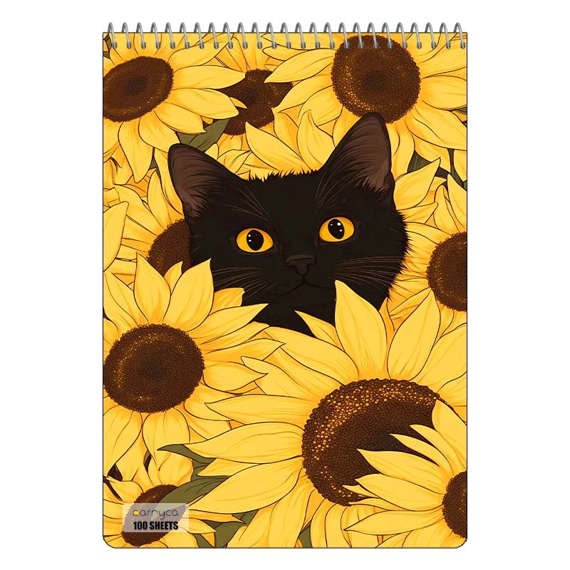 دفتر شطرنجی 100 برگ کارنیکا طرح گربه Cat کد 35078