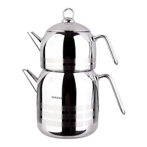  ست کتری قوری کرکماز مدل LARGO کد 199 گنجایش کتری 4.4 لیتر گنجایش قوری 2 لیتر