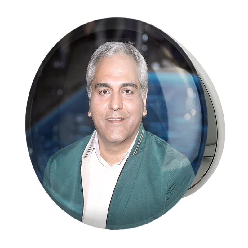 آینه جیبی خندالو طرح مهران مدیری مدل تاشو کد 6351 