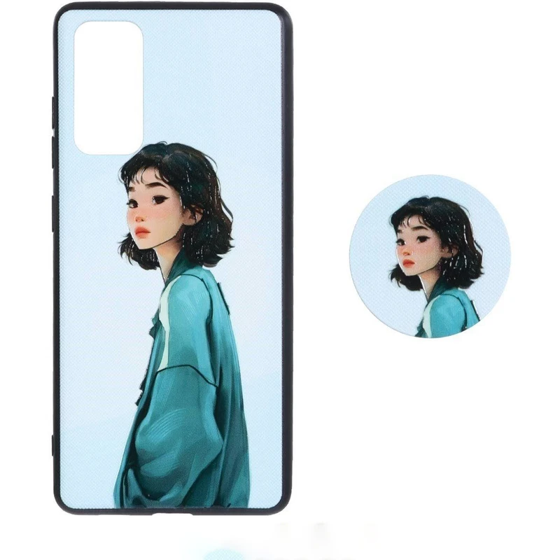 کاور مدل IO کد ER مناسب برای گوشی موبایل سامسونگ GALAXY A51 به همراه پاپ سوکت 