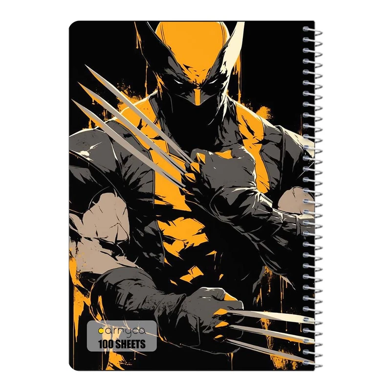 دفتر مشق 100 برگ سیمی کارنیکا طرح ولورین Wolverine کد 44656