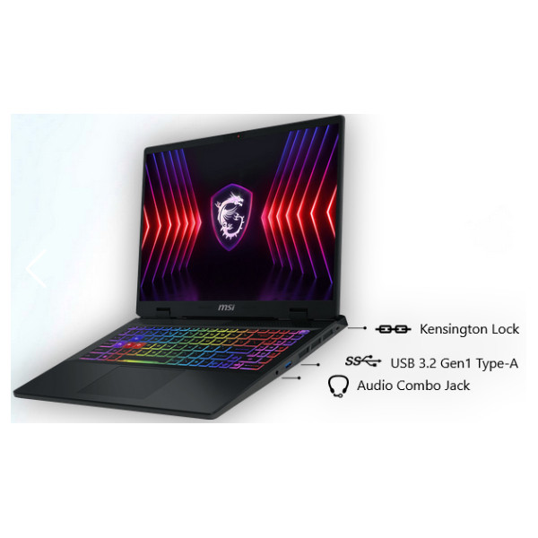 لپ تاپ 16 اینچی ام اس آی مدل Sword 16 HX B13VGKG-i7 13700HX-16GB DDR5-1TB SSD-RTX4070-FHD