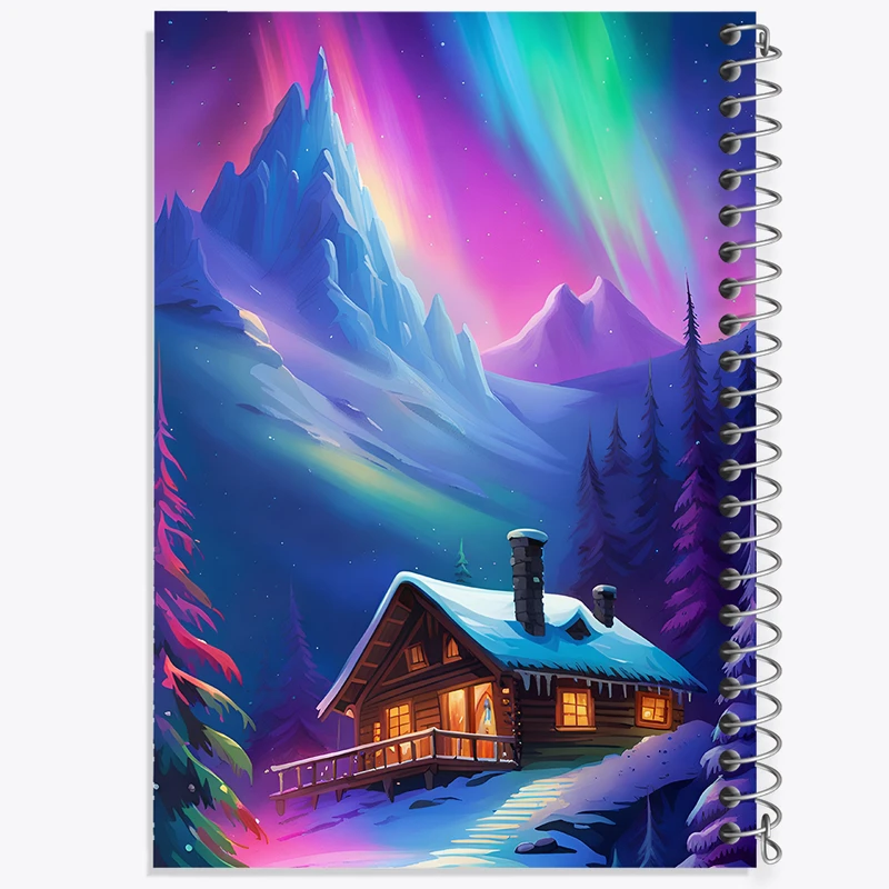 دفتر ژورنال نویسی 50 برگ خندالو مدل نقطه ای طرح شفق قطبی کد F5881