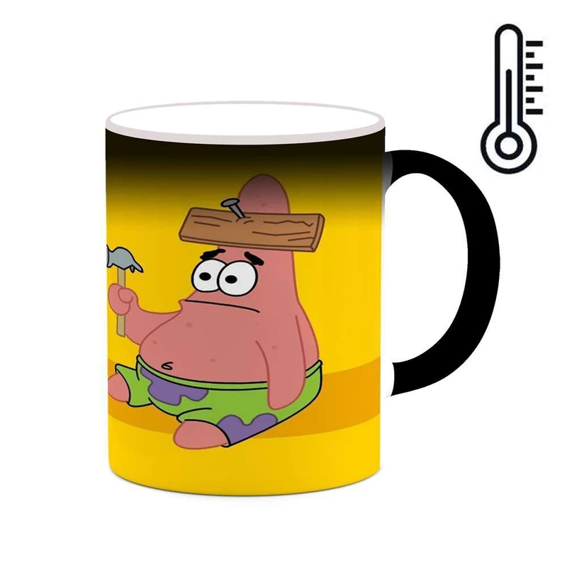 ماگ حرارتی کاکتی مدل کارتون باب اسفنجی کد mgh23496