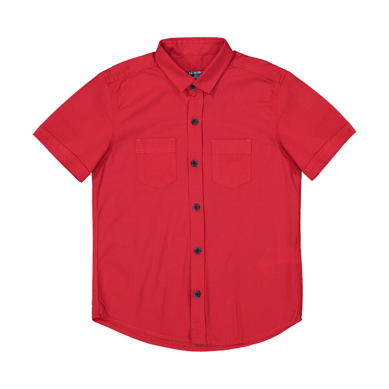 پیراهن پسرانه ال سی وایکیکی مدل 0S0546Z4-GZL-RED