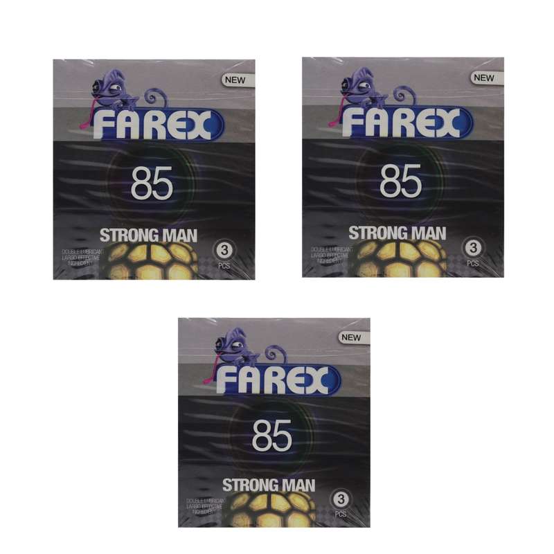کاندوم فارکس مدل STRONG MAN 85 مجموعه 3 عددی