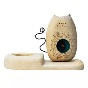 جاشمعی چوبی مدل گربه ماهی به دل کد 89