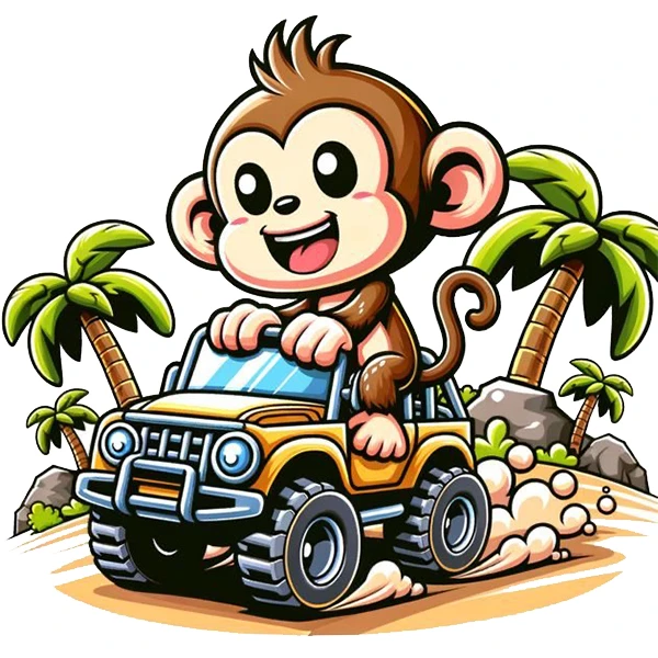  استیکر پارچه و لباس پاد آفرین طرح کارتونی میمون کد 4507