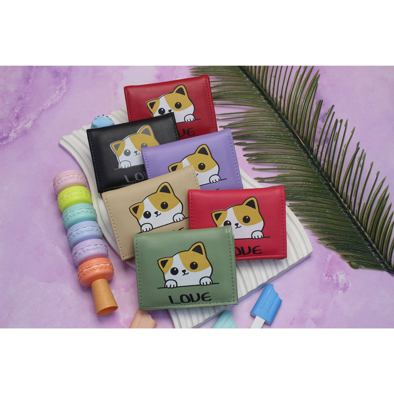 کیف پول زنانه مدل عشق گربه کد KZD-0114