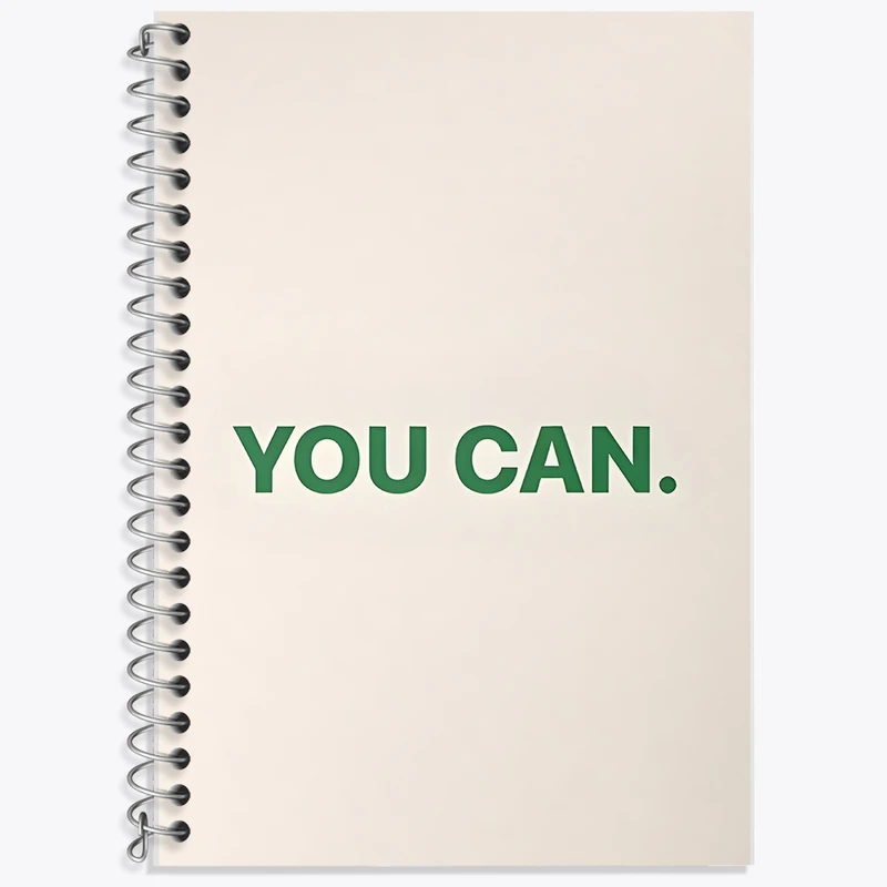 دفتر زبان 50 برگ خندالو مدل دو خط طرح You Can کد F1352