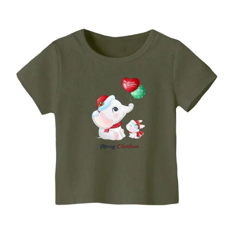 تی شرت آستین کوتاه بچگانه مدل فیل کریسمس