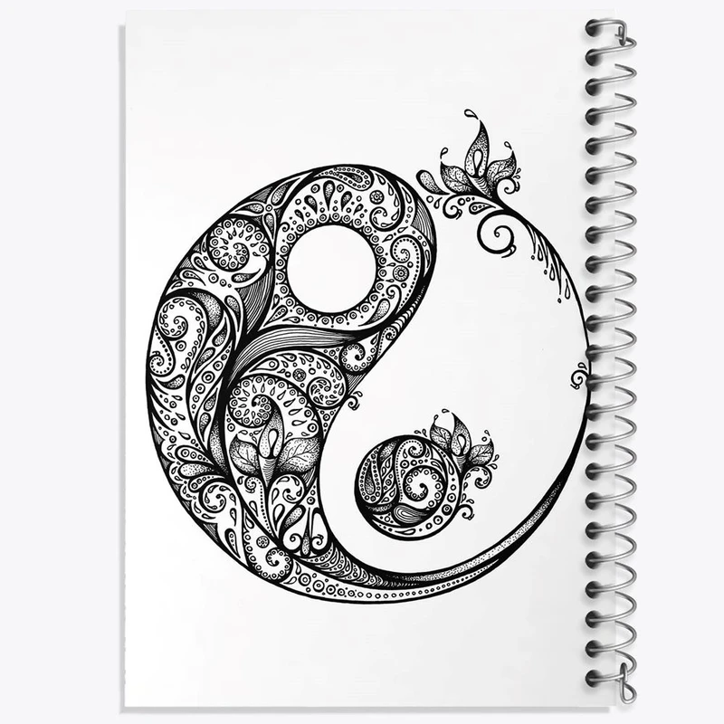 دفتر نت موسیقی 50 برگ خندالو مدل یین و یانگ کد 27696