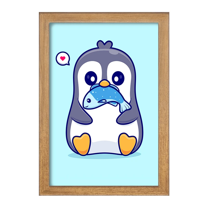 تابلو خندالو مدل حیوانات بامزه پنگوئن کد 29715